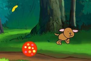 小狗抓蝴蝶,童趣盎然的欢乐瞬间